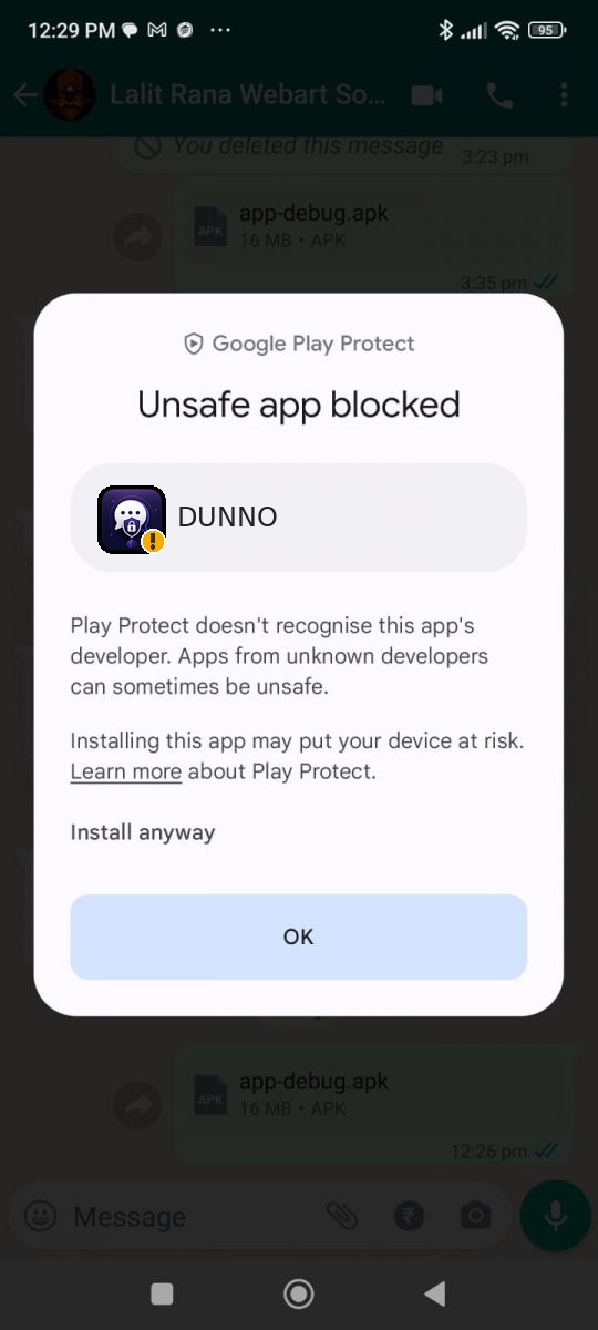 Play Protect: Install anyway